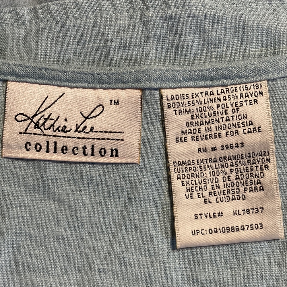 🦋 3 for $12 🦋 Vintage Kathie Lee Collection two piece linen set - Picture 12 of 14